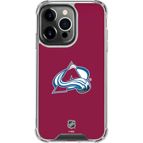 NHL Colorado Avalanche Solid Background iPhone 16 Pro Clear Case